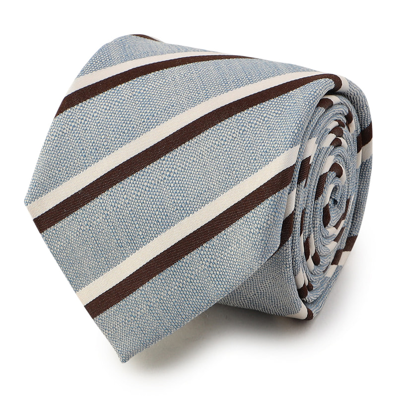 ALTEA ストライプ柄タイ BLUE