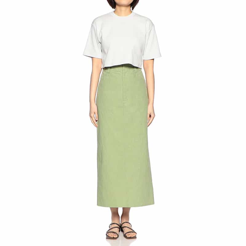 OFF-WHITE クロップド ロゴTシャツ LIGHT BLUE