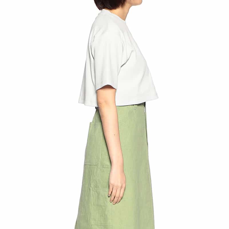 OFF-WHITE クロップド ロゴTシャツ LIGHT BLUE