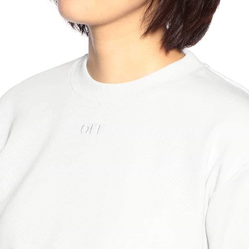 OFF-WHITE クロップド ロゴTシャツ LIGHT BLUE