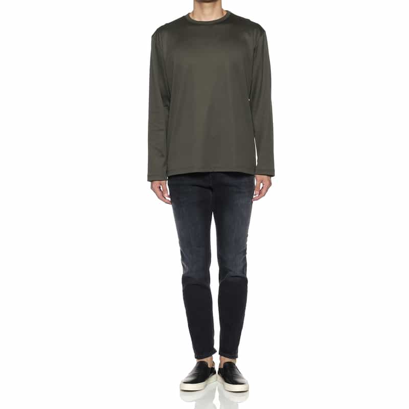 BARNEYS NEW YORK ロングスリーブカットソー（アルビニ社製コットン使用） KHAKI