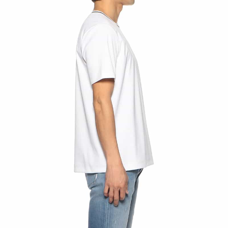 BARNEYS NEW YORK クルーネックラインニットTシャツ WHITE