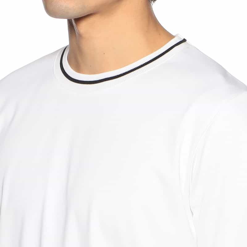 BARNEYS NEW YORK クルーネックラインニットTシャツ WHITE