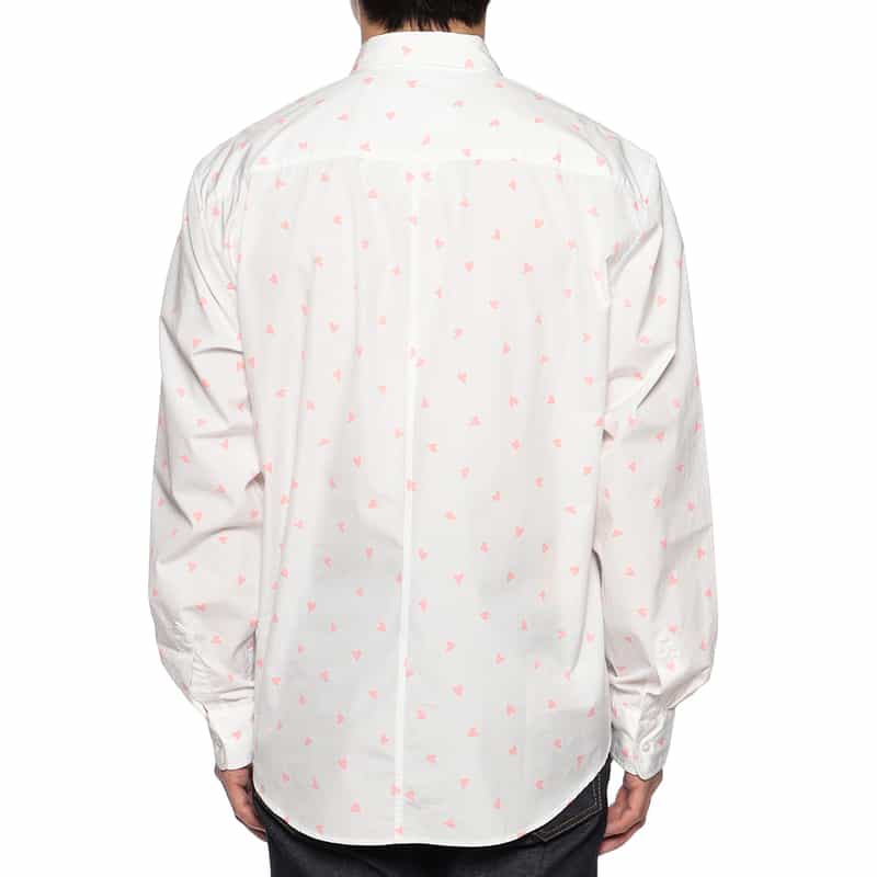 FRANK&EILEEN ハート柄シャツ “FINBAR" WHITE