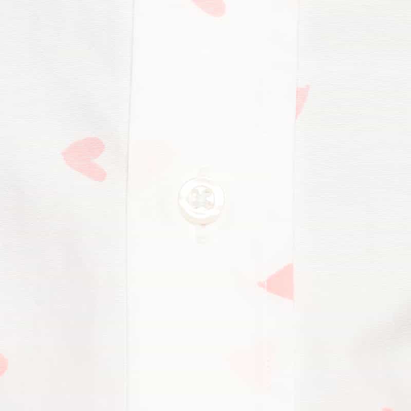 FRANK&EILEEN ハート柄シャツ “FINBAR" WHITE