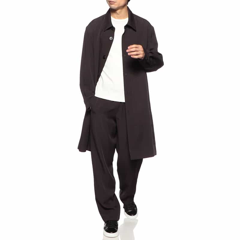OVERCOAT ドロップショルダーコート DARK BROWN