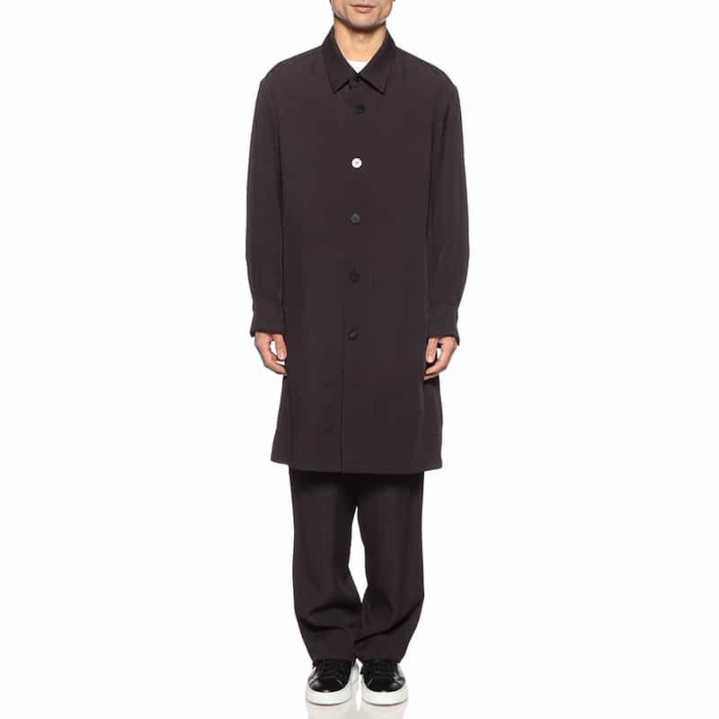 OVERCOAT ドロップショルダーコート DARK BROWN