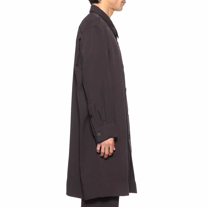 OVERCOAT ドロップショルダーコート DARK BROWN