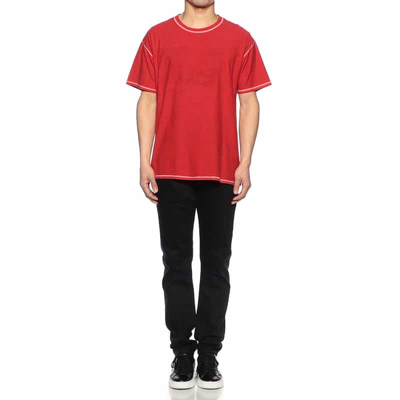 OVERCOAT バックプリントTシャツ RED
