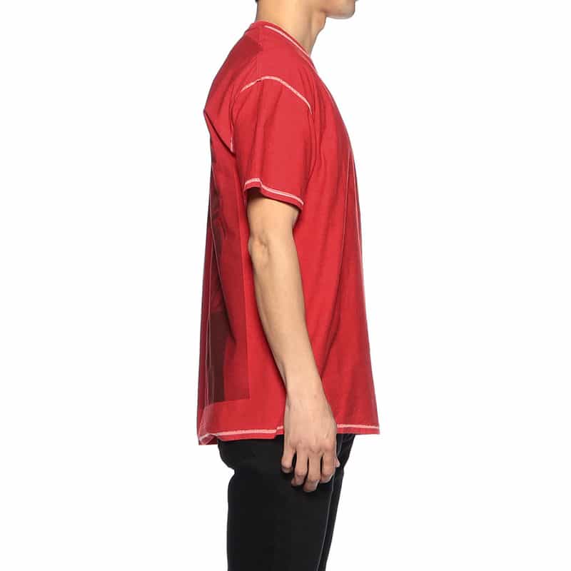 OVERCOAT バックプリントTシャツ RED