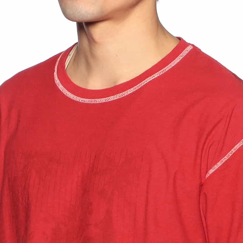 OVERCOAT バックプリントTシャツ RED