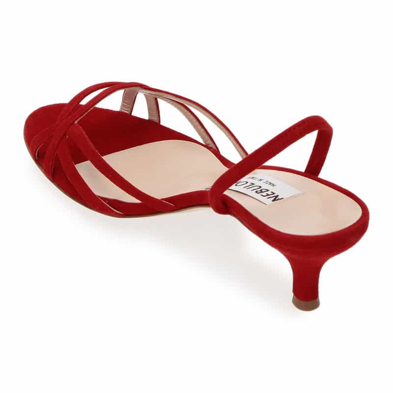 NEBULONI スリングバックストラップサンダル RED