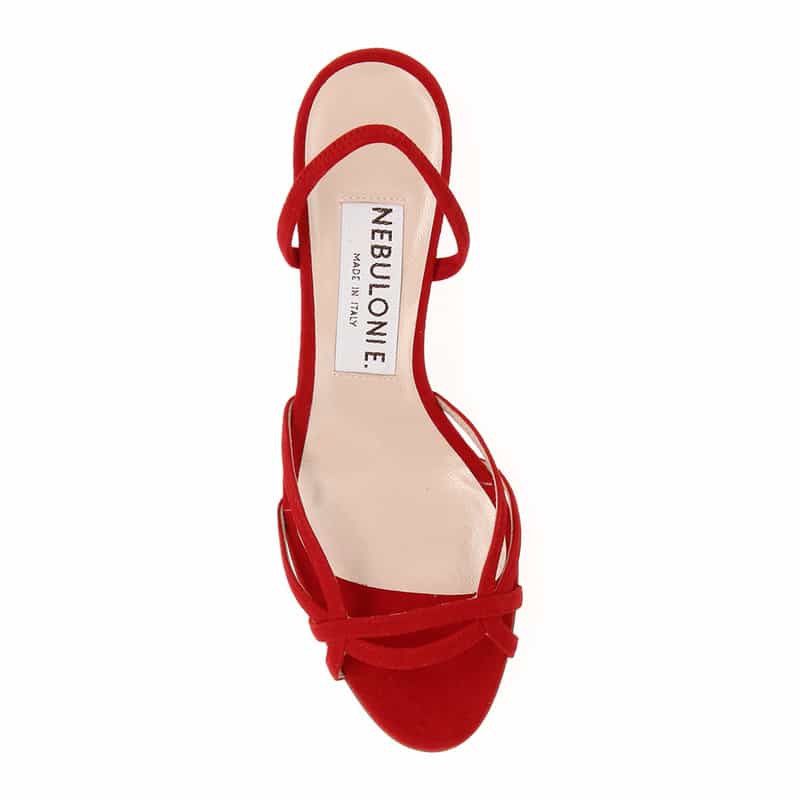 NEBULONI スリングバックストラップサンダル RED
