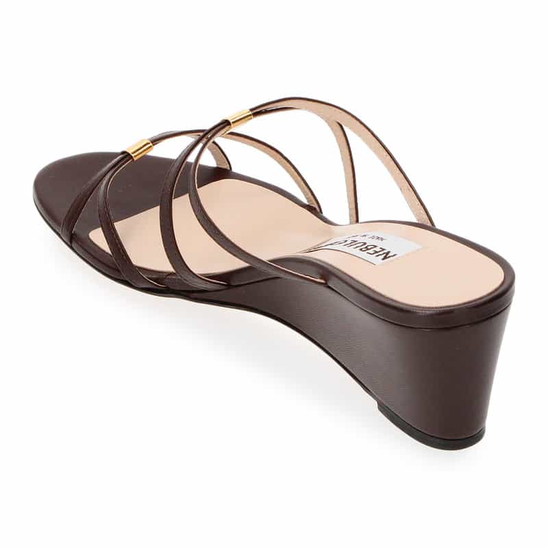 NEBULONI ウェッジソールサンダル DARK BROWN