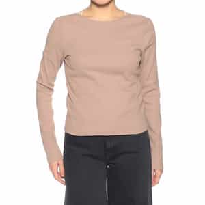 ウォッシャブル バックオープン リブ カットソー(ふろしき付き)