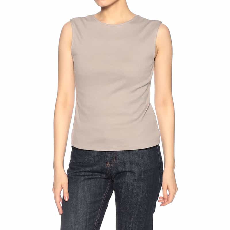 BARNEYS NEW YORK ウォッシャブル バッグオープンカットソー(ふろしき付き) GRAY BEIGE