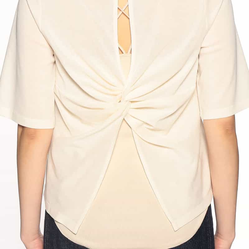 BARNEYS NEW YORK ウォッシャブル バッグツイルプルオーバー(ふろしき付き) IVORY