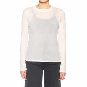 ウォッシャブル ロングスリーブシアーカットソー(ふろしき付き)