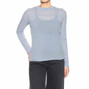 ウォッシャブル ロングスリーブシアーカットソー(ふろしき付き)