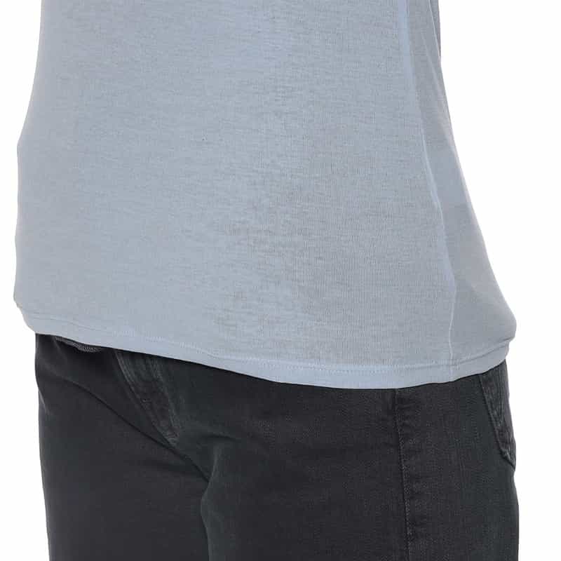 BARNEYS NEW YORK ウォッシャブル ロングスリーブシアーカットソー(ふろしき付き) LIGHT BLUE