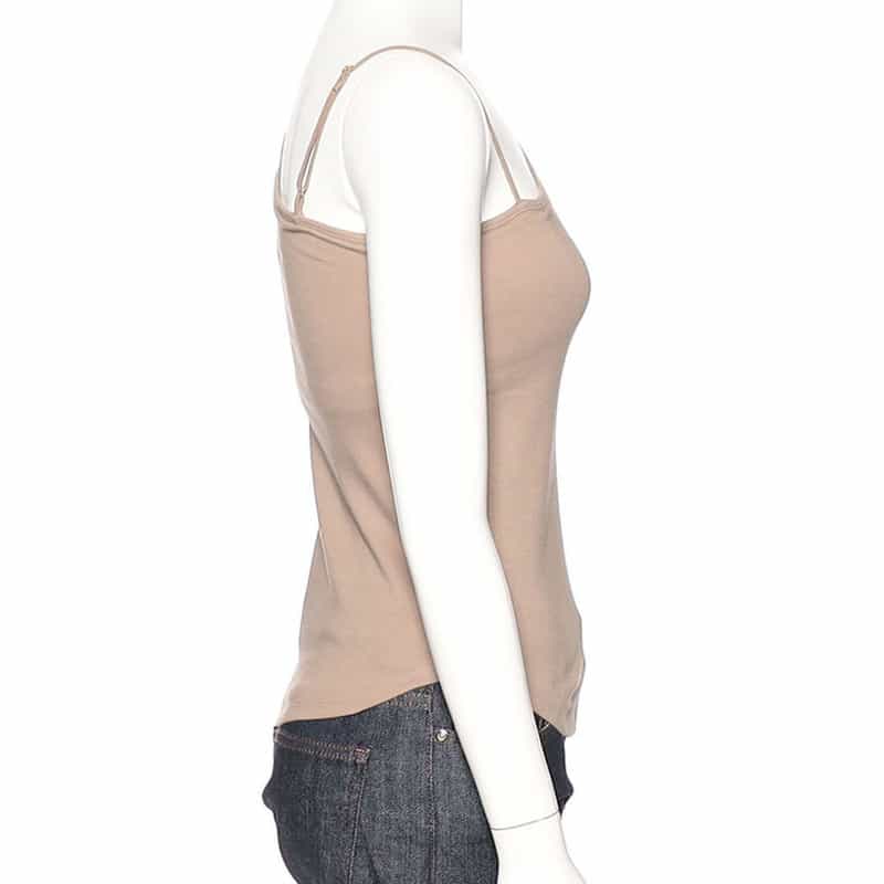 BARNEYS NEW YORK ウォッシャブル ワンショルダーパットタンクトップ(ふろしき付き) CAMEL