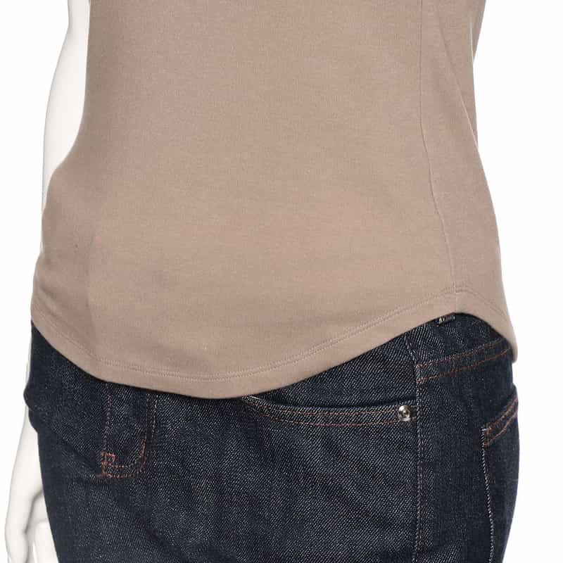 BARNEYS NEW YORK ウォッシャブル ワンショルダーパットタンクトップ(ふろしき付き) CAMEL