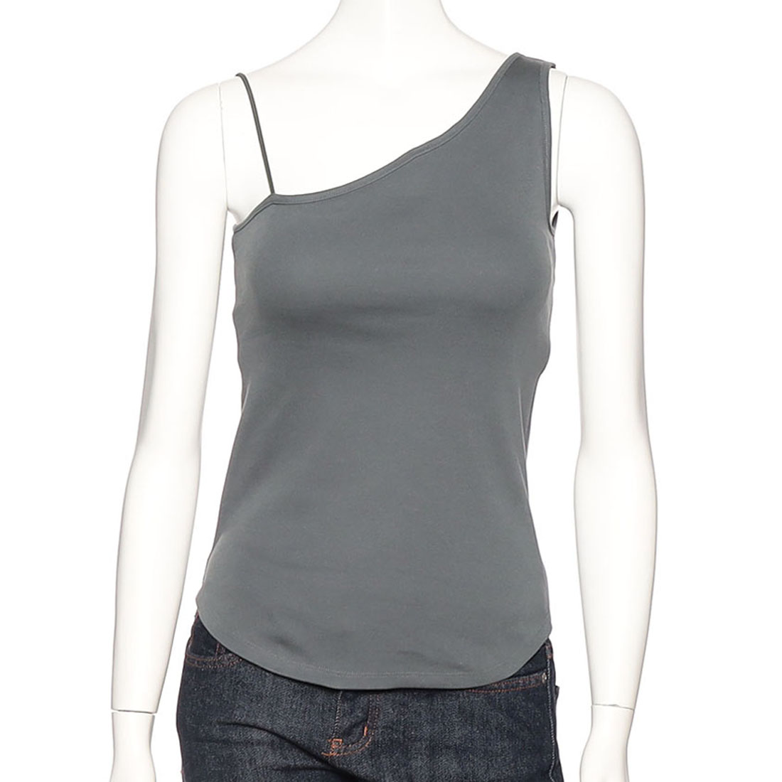 ウォッシャブル ワンショルダーパットタンクトップ(ふろしき付き)