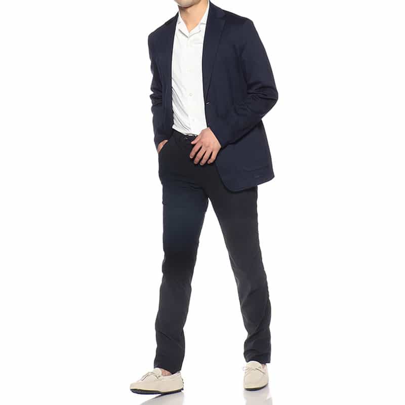 T-JACKET バーニーズ ニューヨーク限定ヘリンボーン柄ジャージージャケット "TOKYO" NAVY