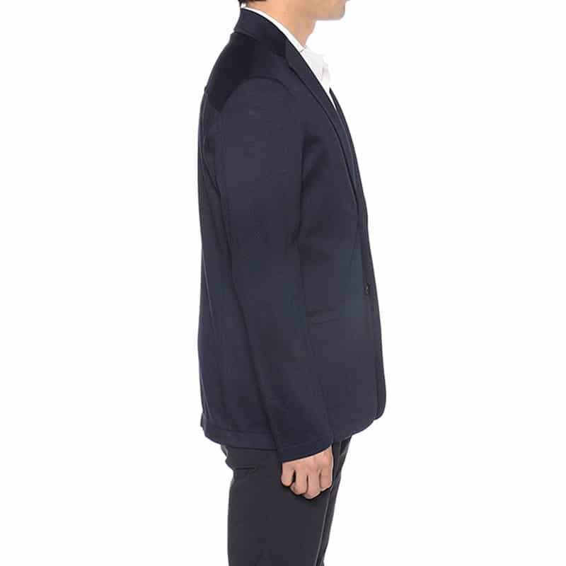 T-JACKET バーニーズ ニューヨーク限定ヘリンボーン柄ジャージージャケット "TOKYO" NAVY