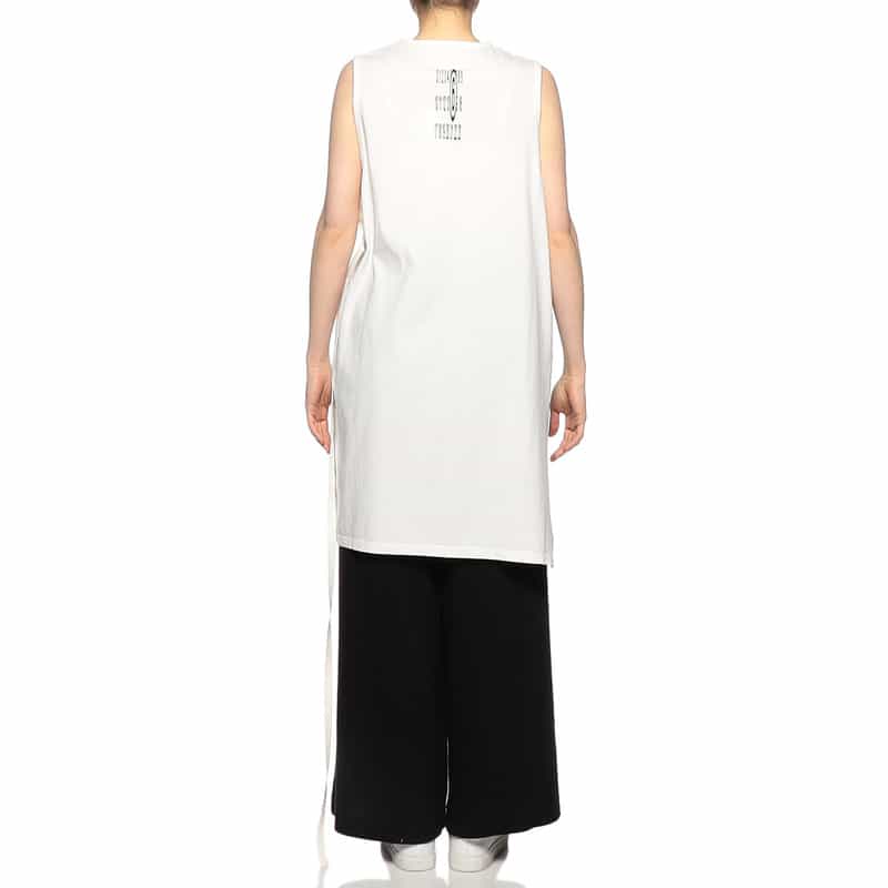 MM6 MAISON MARGIELA コットン スリーブレスカットソー WHITE