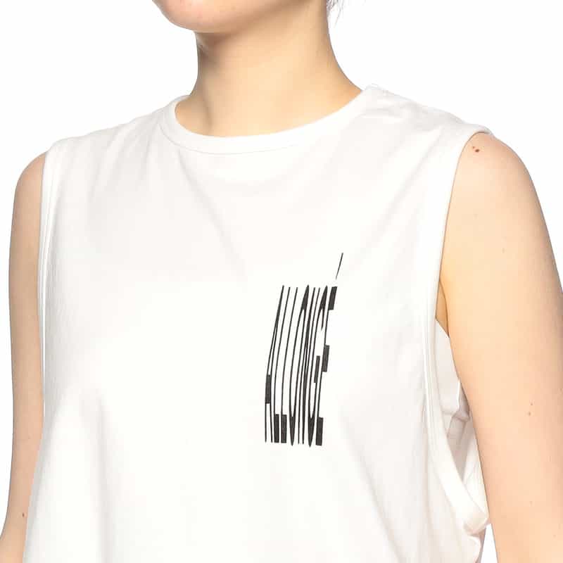 MM6 MAISON MARGIELA コットン スリーブレスカットソー WHITE