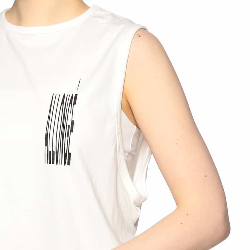 MM6 MAISON MARGIELA コットン スリーブレスカットソー WHITE