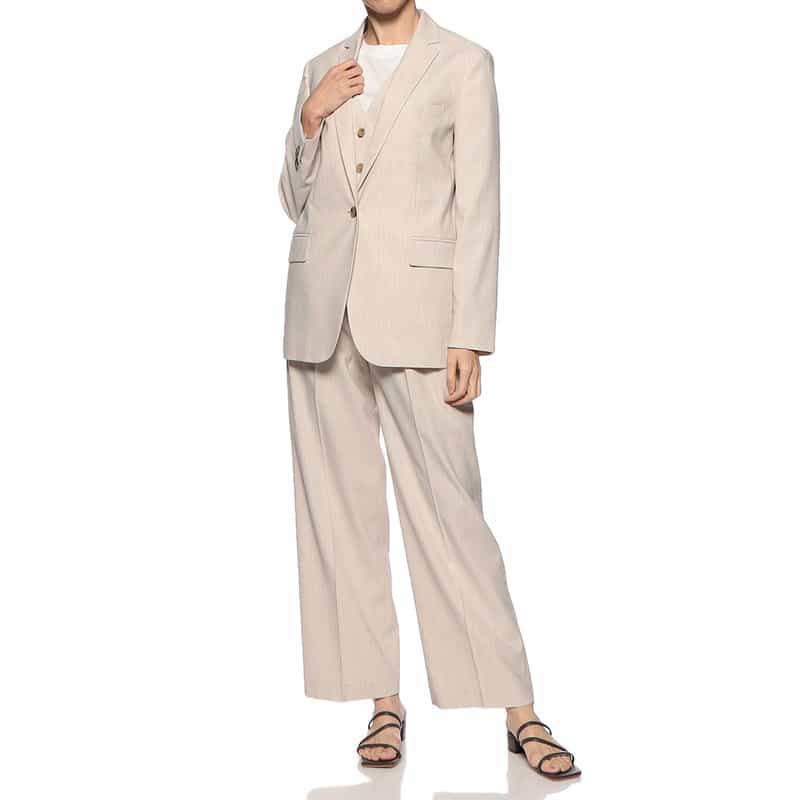 BARNEYS NEW YORK セットアップ ボックステーラードジャケット BEIGE