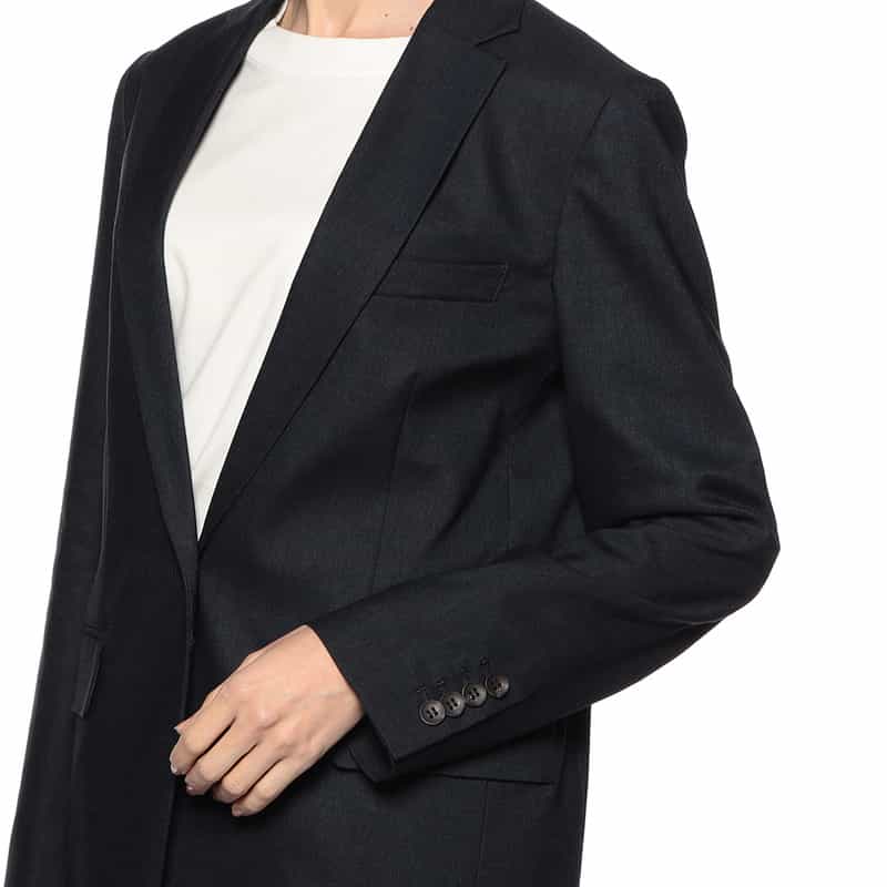 BARNEYS NEW YORK セットアップ ボックステーラードジャケット NAVY