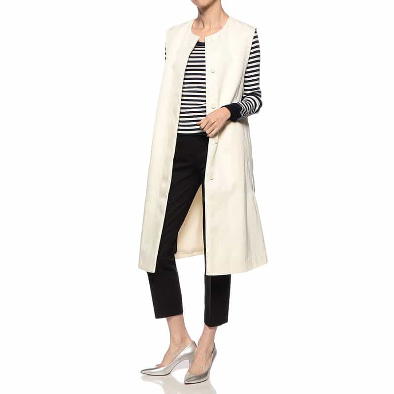 BARNEYS NEW YORK ロングジレ IVORY