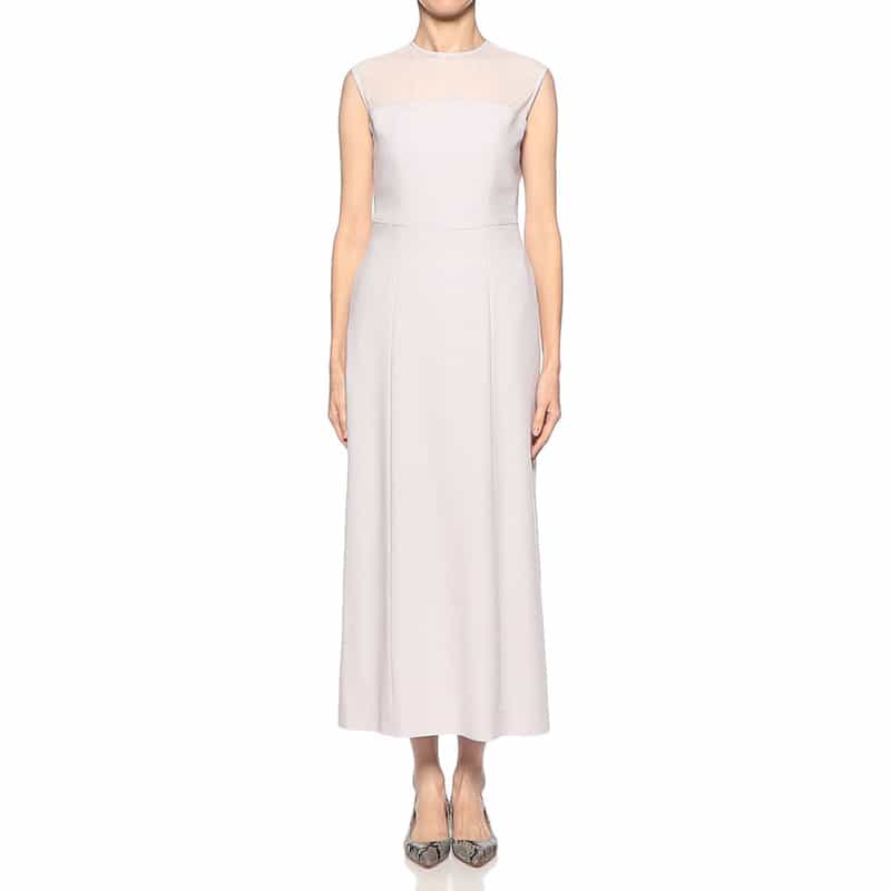 BARNEYS NEW YORK ウォッシャブル コンビネーションドレス LIGHT GRAY