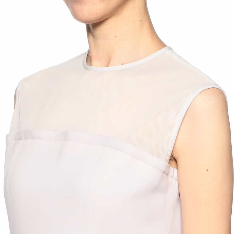BARNEYS NEW YORK ウォッシャブル コンビネーションドレス LIGHT GRAY