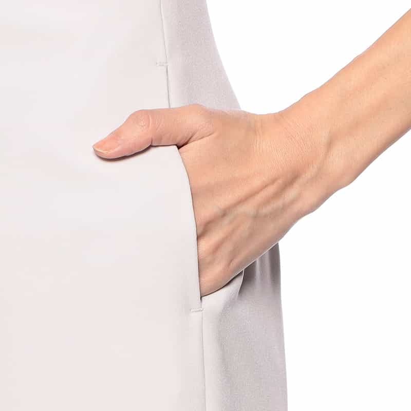 BARNEYS NEW YORK ウォッシャブル コンビネーションドレス LIGHT GRAY
