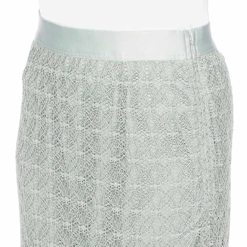 BARNEYS NEW YORK ラッセルレース ロングスカート LIGHT GREEN