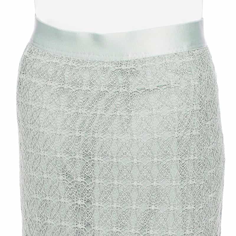 BARNEYS NEW YORK ラッセルレース ロングスカート LIGHT GREEN