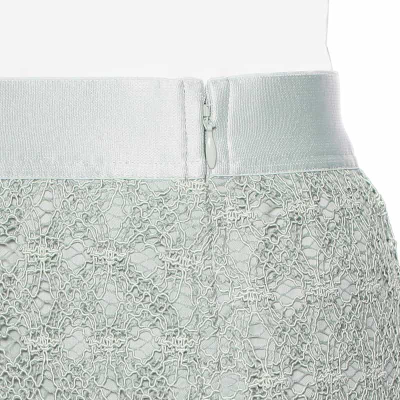 BARNEYS NEW YORK ラッセルレース ロングスカート LIGHT GREEN