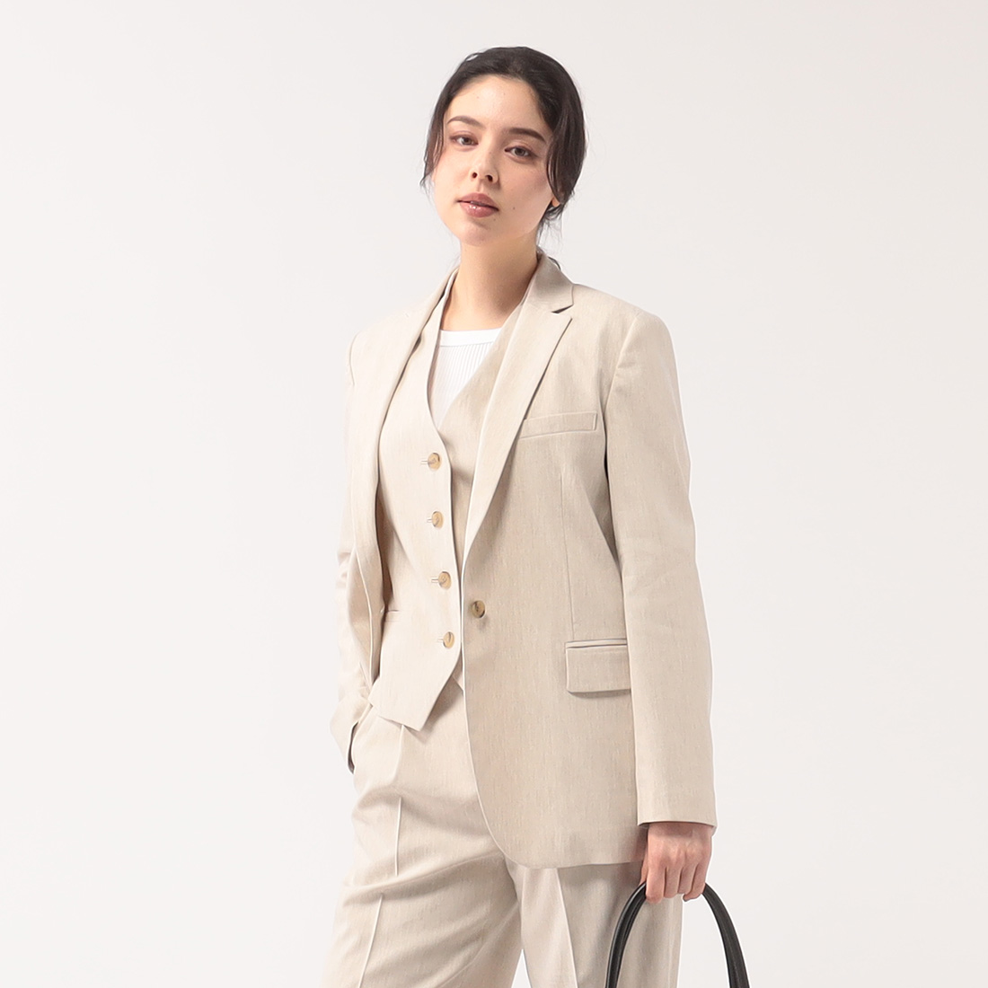バーニーズニューヨーク　セットアップ　ベージュ セットアップ オーバーサイズジャケット（2237293）｜BARNEYS