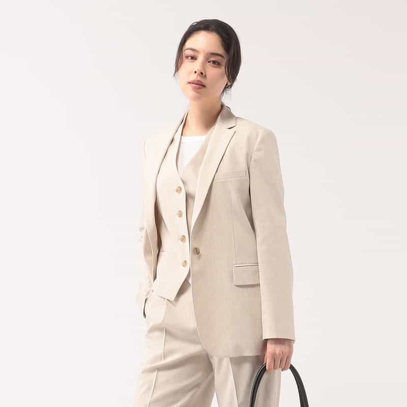 BARNEYS NEW YORK セットアップ ショートベスト BEIGE