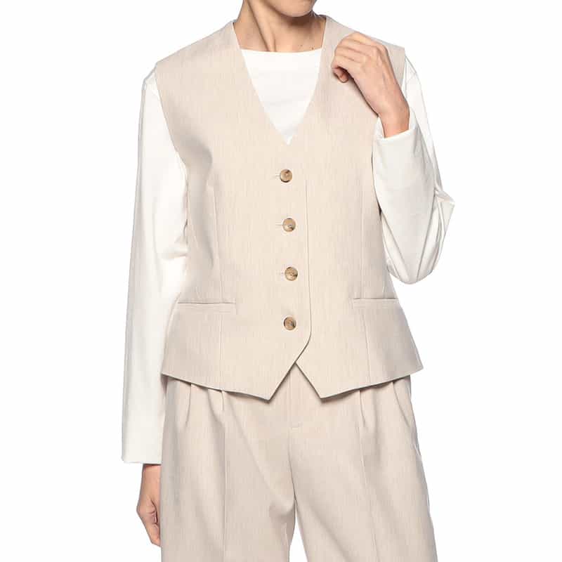 BARNEYS NEW YORK セットアップ ショートベスト BEIGE