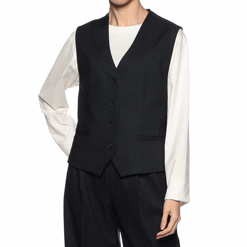 BARNEYS NEW YORK セットアップ ショートベスト NAVY