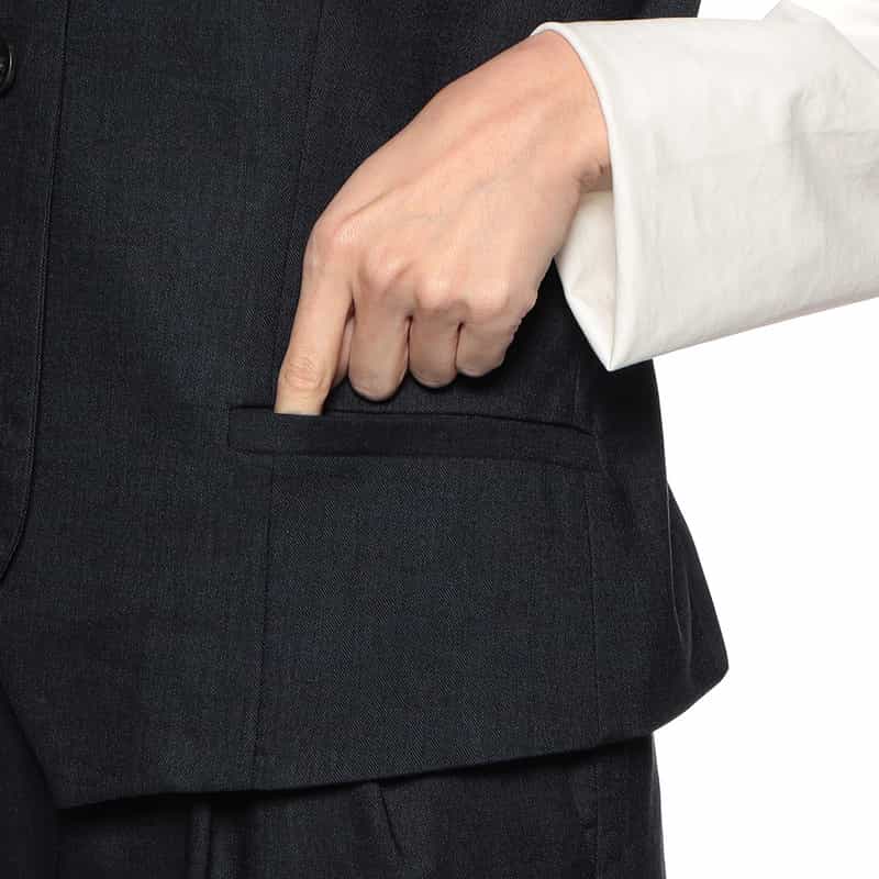 BARNEYS NEW YORK セットアップ ショートベスト NAVY