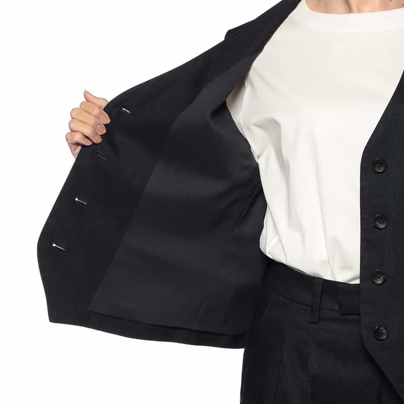 BARNEYS NEW YORK セットアップ ショートベスト NAVY