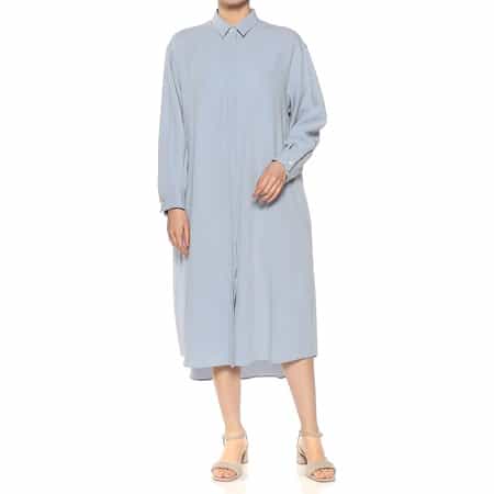 ウォッシャブル ロングスリーブシャツドレス