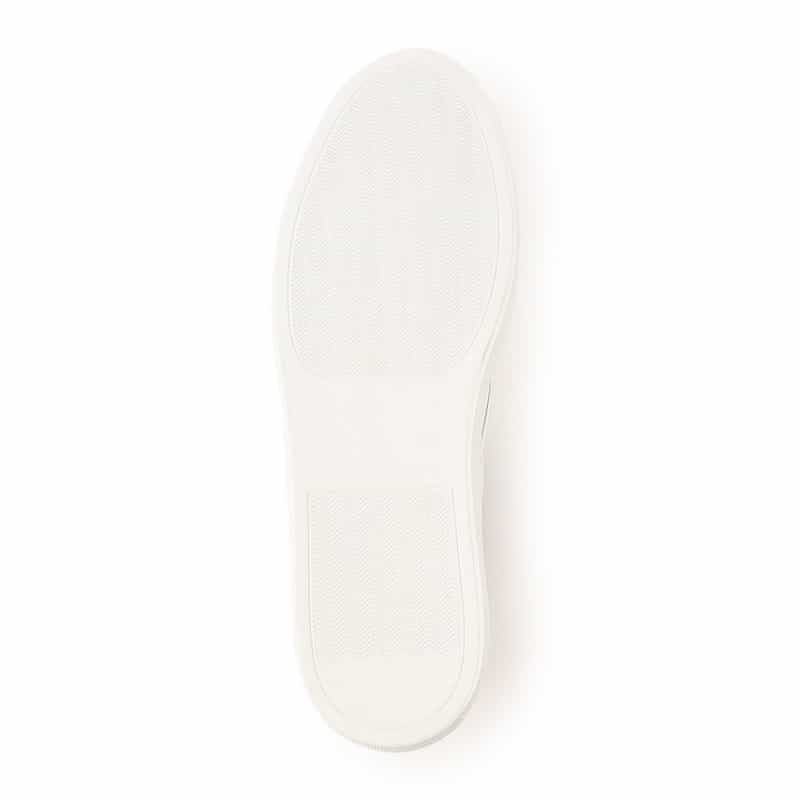 BARNEYS NEW YORK パンチングレザースリップオンシューズ WHITE