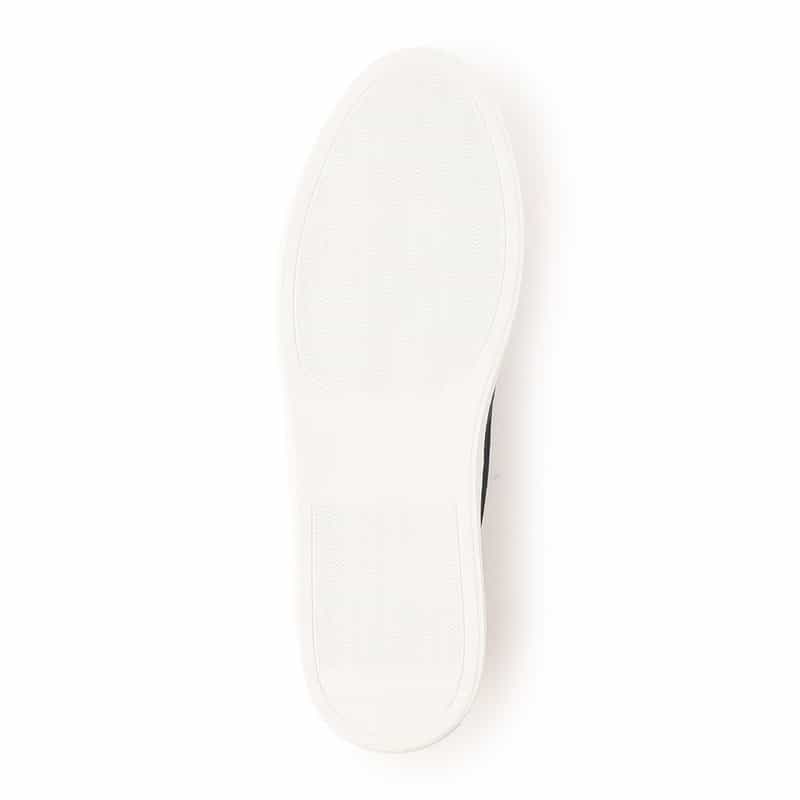 BARNEYS NEW YORK パンチングスエードスリップオンシューズ NAVY